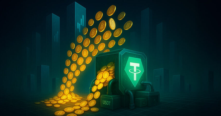 tether beats most etfs in bitcoin inflows with 27700 btc added in one year 68c0033b307d5
