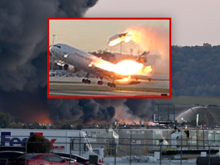 new ups plane crash images show engine exploding off left wing on takeoff 691f50e710d53