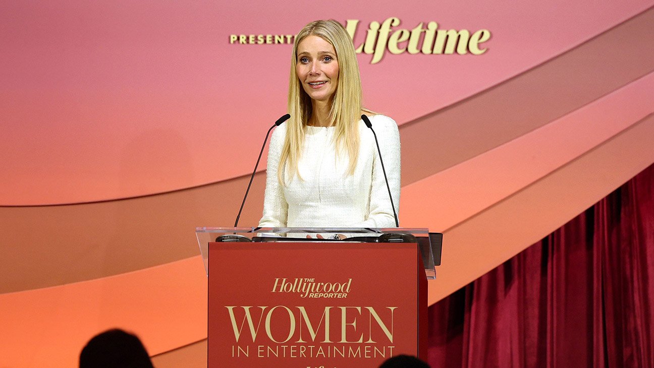 gwyneth paltrow gets emotional saying the industry has welcomed me back at thr women in entertainment gala 6930b5f1a0fe4